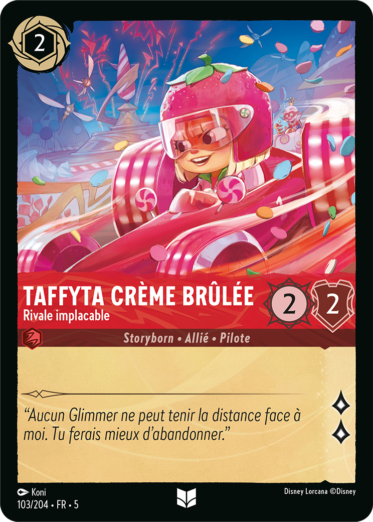 carte lorcana taffyta crème brûlée